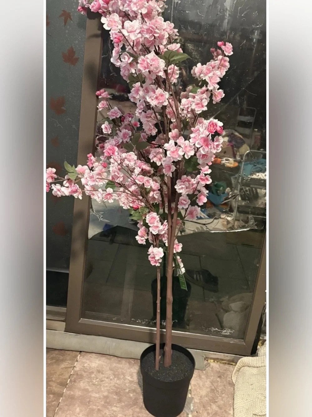6Ft Pink Cherry Blossom Artificial Tree for Home Office Indoor Decor NWT Ashland
